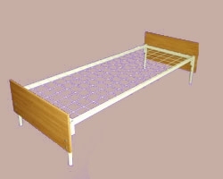 Кровать сварная сетка, спинки ЛДСП, 1900х900